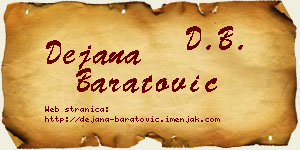 Dejana Baratović vizit kartica